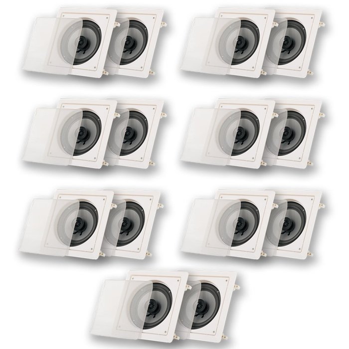 Acoustic Audio CS-I62S In Wall / Ceiling 6.5" Speakers 7 Pair Pack Home Theater 3500 Watts CS-I62S-7PR