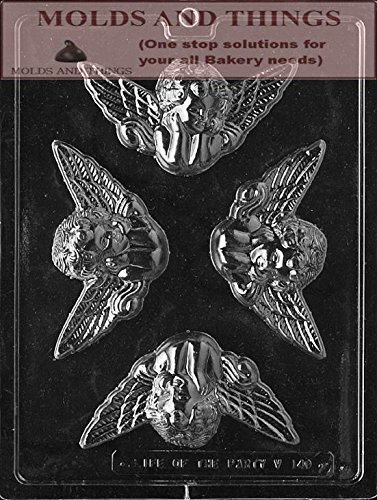 LARGE CHERUBS Valentine Chocolate Candy mold with &copy; molding Instructions - Set of 3