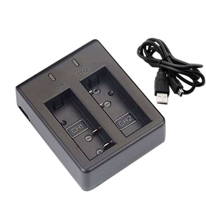 niceEshop(TM) Dual Charger For SJ Cam SJ4000 WiFi SJ5000 SJ6000 SJ7000 Action Camera(Black) N4