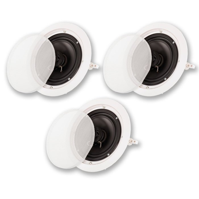 Acoustic Audio HTI6c In Ceiling 6.5" Home Theater 3 Speaker Set 2 Way 750 Watts HTI6c-3S