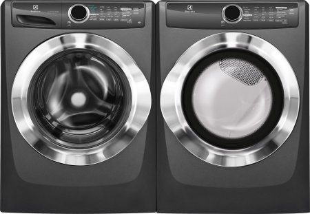Electrolux White Front Load Laundry Pair with EFLS517STT 27" Washer and EFME517STT 27" Electric Dryer