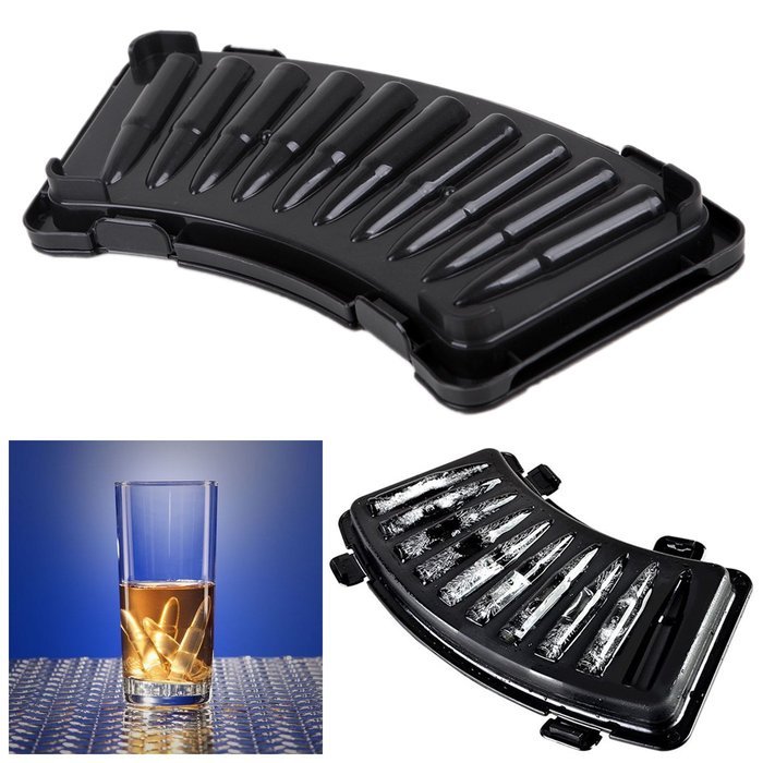 HDE AK-47 Bullet Shell Casing Magazine Party Novelty Plastic Ice Jello Chocolate Tray Mold N6