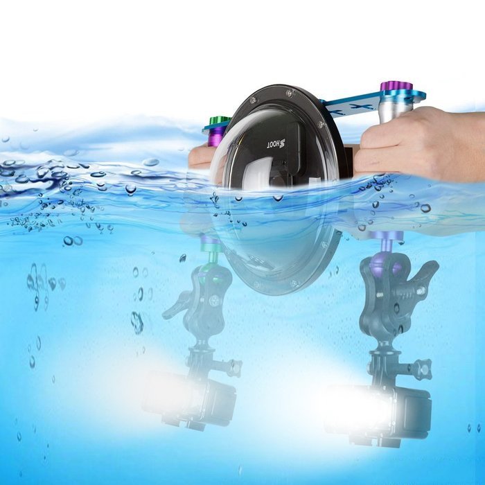 Lightwish 40M Waterproof Diving LED Video Light (CRI95+) + Dome Port Underwater Housing + Aluminum Alloy Diving... N5