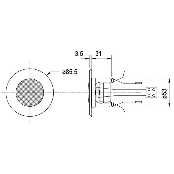 Visaton Ceiling Speaker 5cm 2w8 Ohm [VS-DL5] N3
