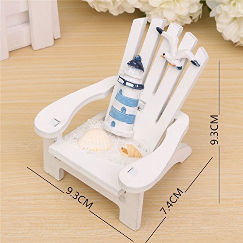 Mediterranean Style Wooden Chairs Mini Desktop Ornaments Home Doll Decorations N4