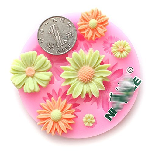 Anyana Daisy Silicone Fondant Mold Cake Decorating Pastry Gum Pastry Tool Kitchen Tool Sugar Paste Baking Mould... N2