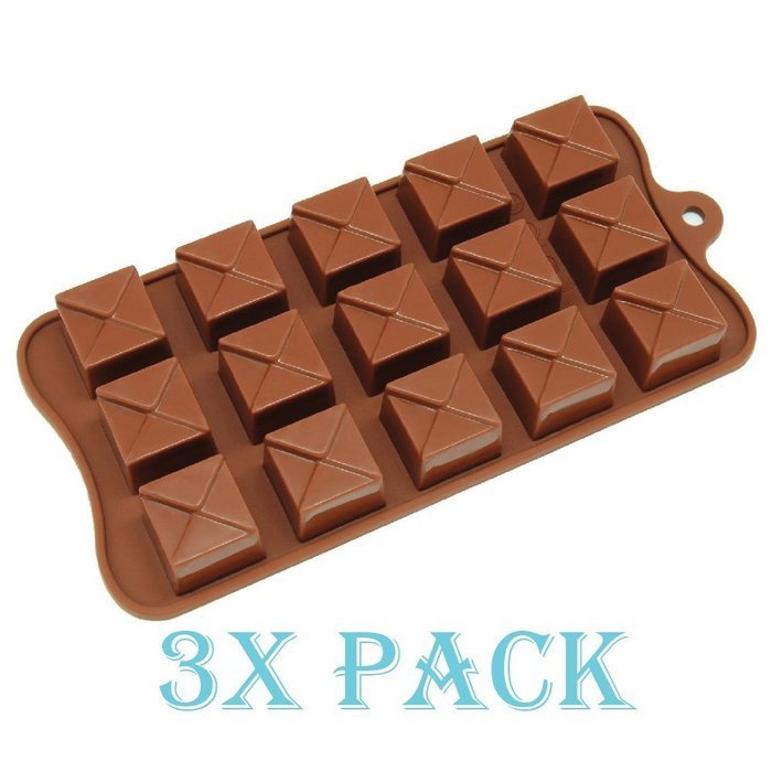 Pack of 3 Silicone Tiered Square Gift Box Mold For jello Soap Candy Gummy Chocolate (Ships From USA) N2