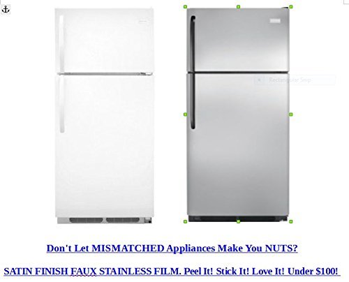 Refrigerator Cover: SATIN FINISH Stainless compliments current appliances. (Frigidaire Kenmore LG Whirlpool Kitchen... N5
