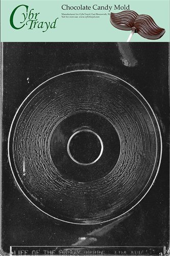 Cybrtrayd M001 Plain Record Chocolate Candy Mold with Exclusive Cybrtrayd Copyrighted Chocolate Molding Instructions