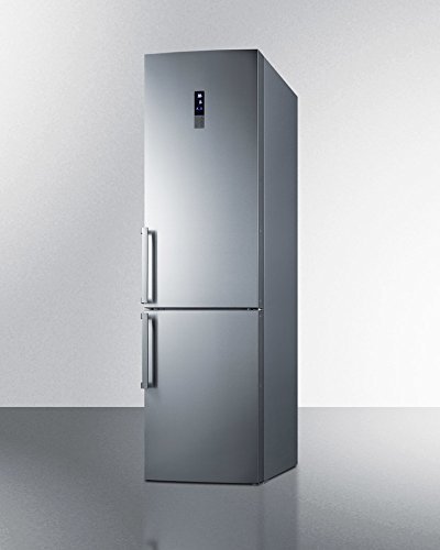 Summit FFBF191SS 24" Energy Star Bottom Freezer Refrigerator with 13.3 cu. ft. Capacity Frost-Free Operation and...