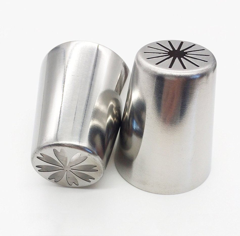 KOOTIPS 8pcs/ set Sphere Ball Tips Make Flowers Russian Icing Piping Nozzles Tips Pastry Cake Fondant Cupcake... N3