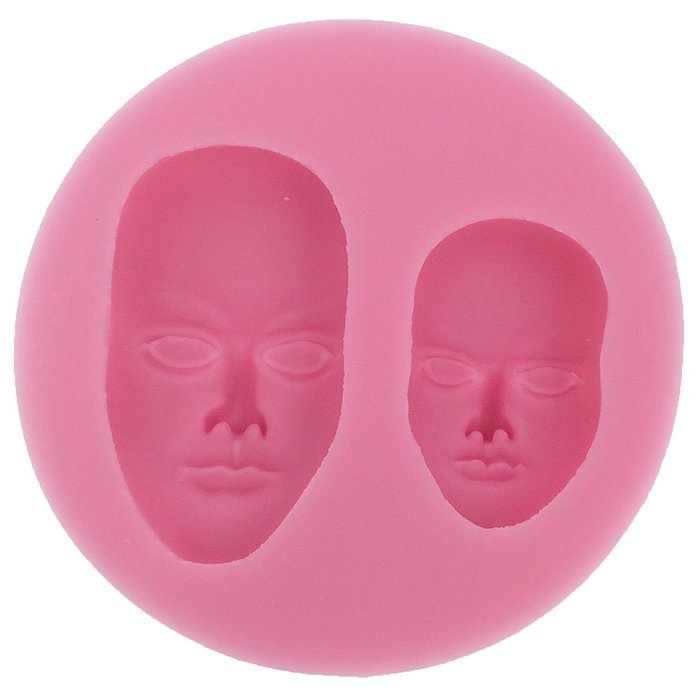 Funshowcase Human Face Fondant Silicone Candy Mold for Sugarcraft, Cake Decoration, Cupcake Topper, Chocolate,...