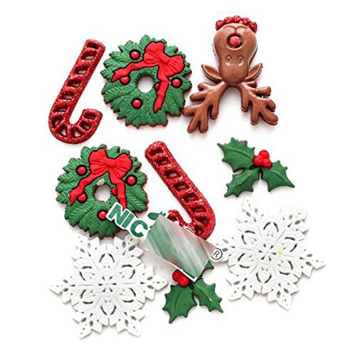 Anyana Molde de silicona de Creative pastel navidad que adorna el molde fondnt DIY N2