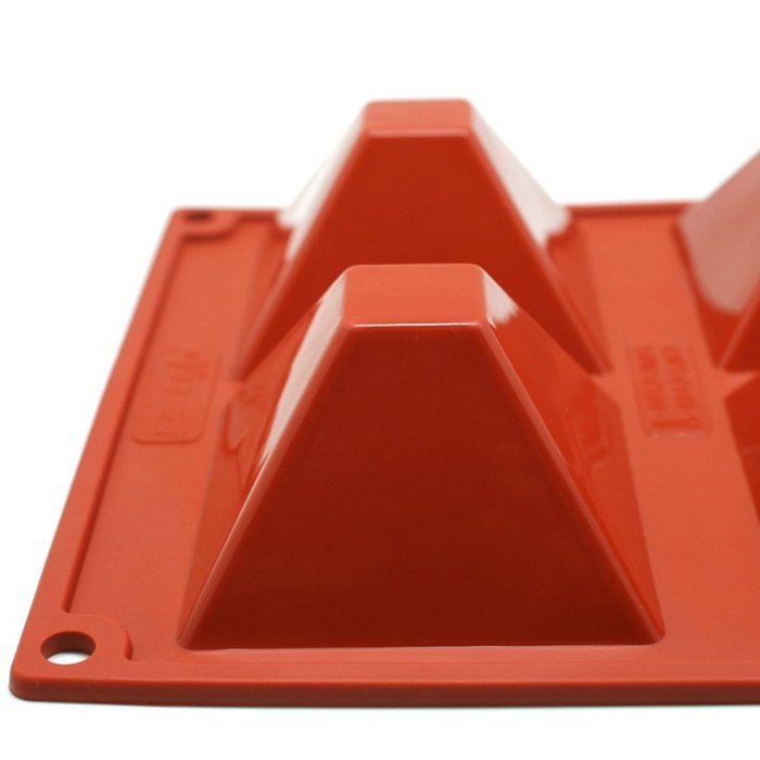 6-Cavity Pyramid Shape Silicone Mold for Chocolate,Soap, Cake, Bread, Cupcake, Cheesecake, Cornbread, Muffin,... N2