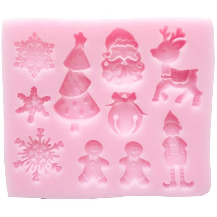 Funshowcase Santas Essentials Candy Silicone Mold for Cupcake, Cake Decoration, Sugar Paste, Fondant, Butter,...
