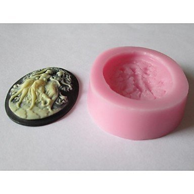 Y&XL&H Three Girl Baking Fondant Cake Chocolates Candy Mold,L5cmW4cmH1.2cm N2