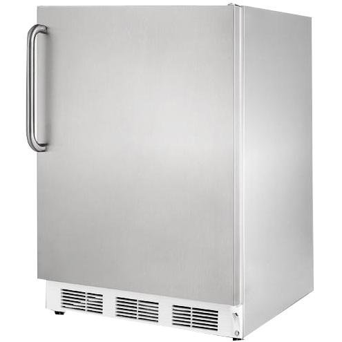Summit AccuCold BI540CSS 24" 5.1 cu. ft. Under-Counter Refrigerator-Freezer with Cycle Defrost Zero Degree Freezer...