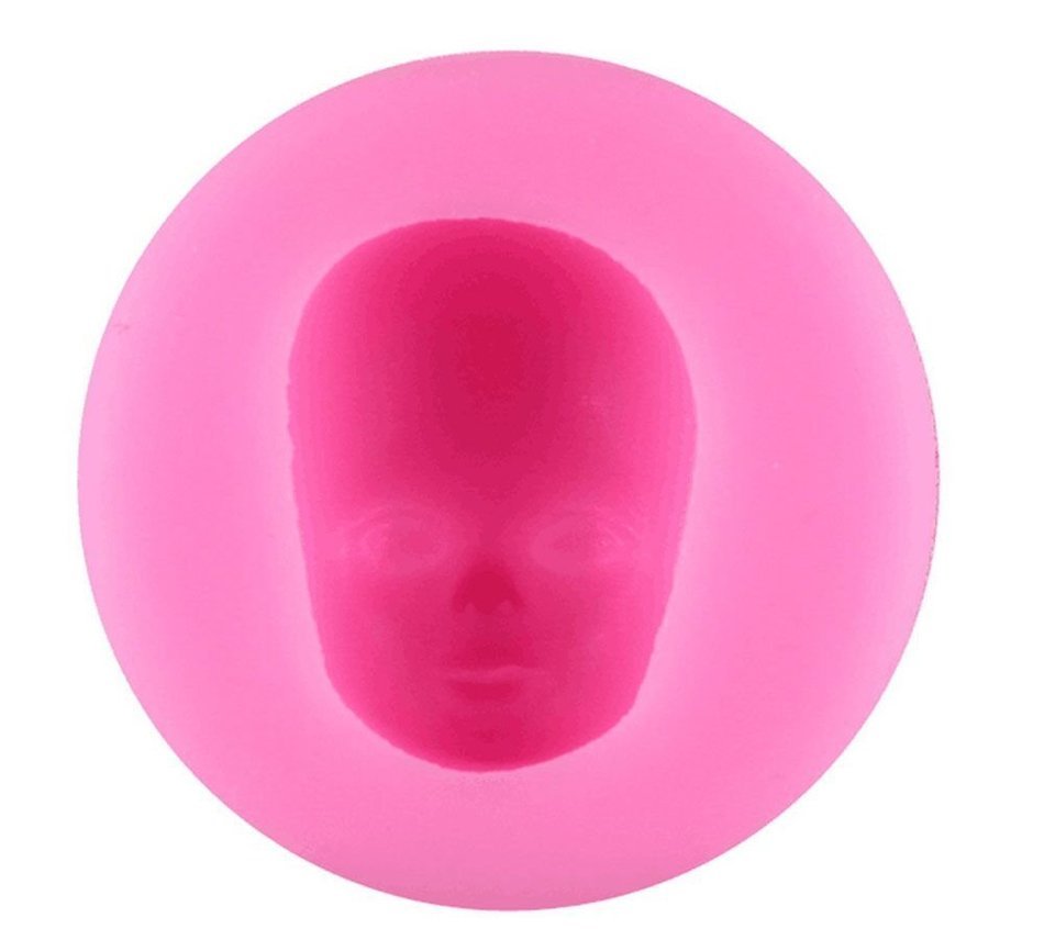 1 pcs double-fold eyelid the face silicone cake mold fondant mold cake decorating tools chocolate gumpaste mold... N2