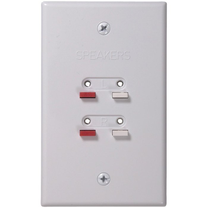 Audiovox Corporation AH300WHR RCA Speaker Wire Wall Plate - White