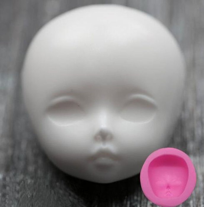 1 pcs double-fold eyelid the face silicone cake mold fondant mold cake decorating tools chocolate gumpaste mold... N4