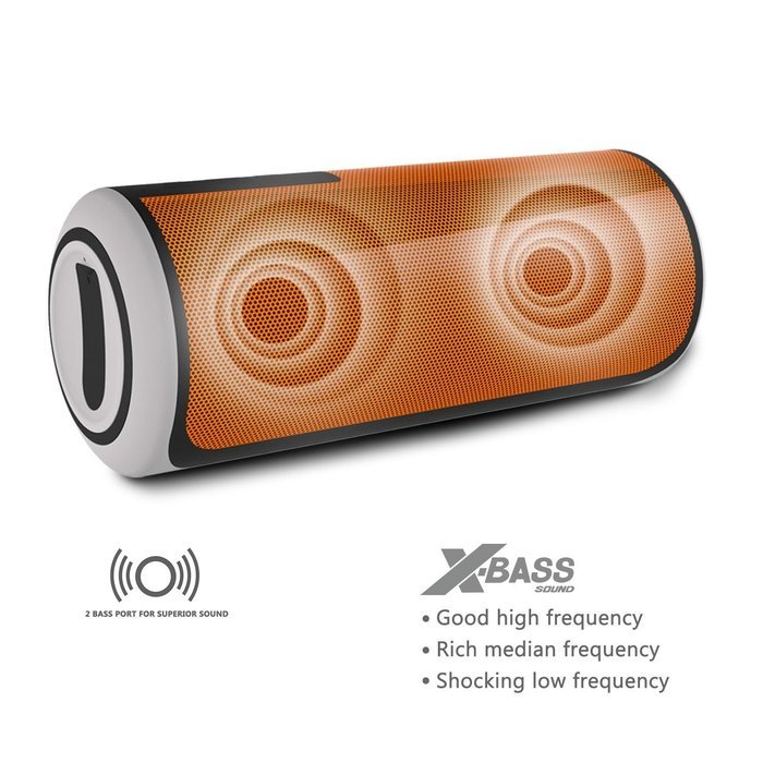 Trendwoo Outdoor Waterproof Bluetooth V4.0 Portable Speaker with DSP Noise Reduction Dual X-Bass Driver and up... N14