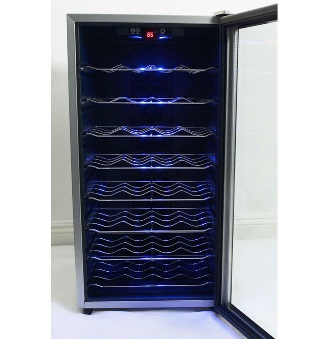 32-Bottle Wine Cooler Refrigerator Cellar Electronic Adjustable N8