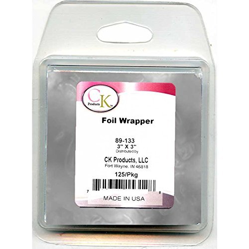 CK Products Foil Wrappers, 3" x 3", Silver