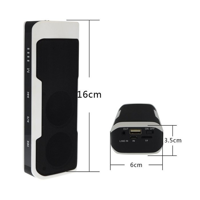 4000mAh Power Bank Bluetooth Speaker, CNUALV Wireless Bluetooth Speaker with FM Radio, Micro SD Card and AUX for... N4