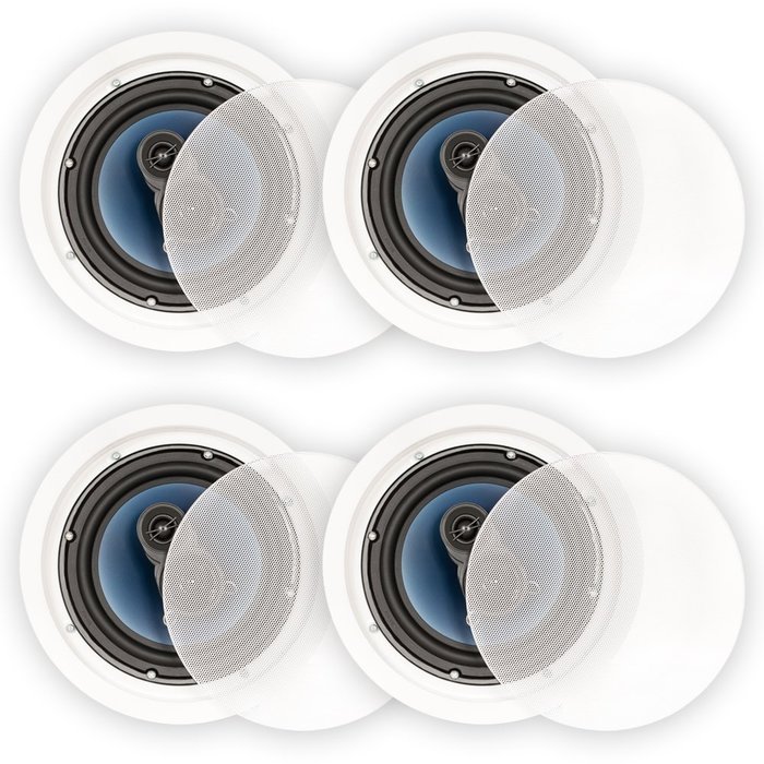 Blue Octave RC83 In Ceiling 8" Speakers 3 Way Home 1520 Watts New 2 Pair Pack RC83-2PR