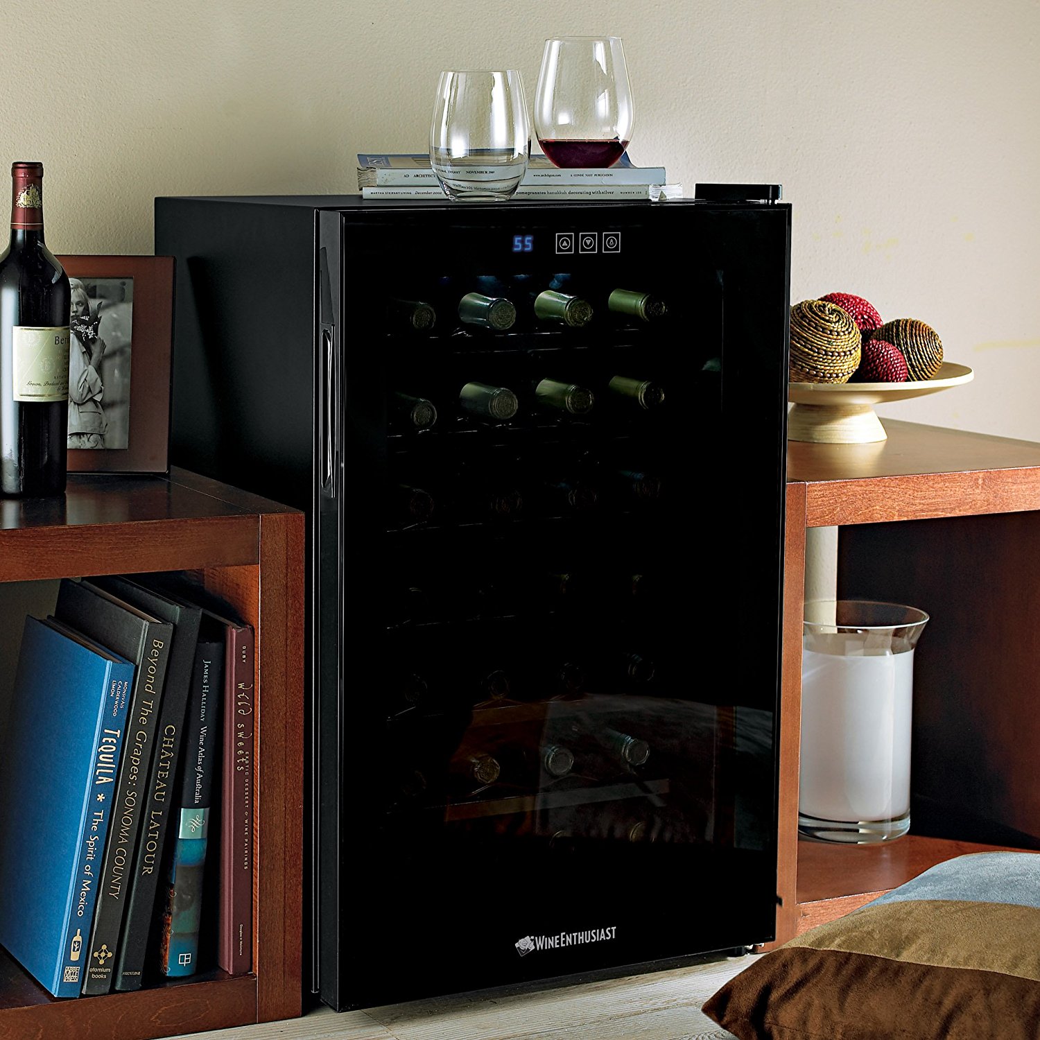 Wine Enthusiast Silent 28 Bottle Touchscreen Wine Refrigerator