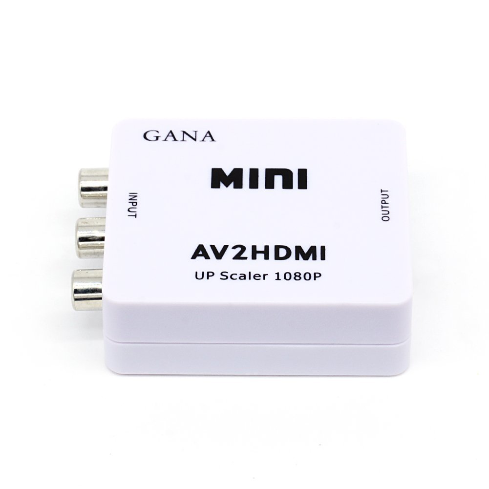 GANA Full HD RCA/AV 3RCA CVBS Composite Video Female AV to HDMI