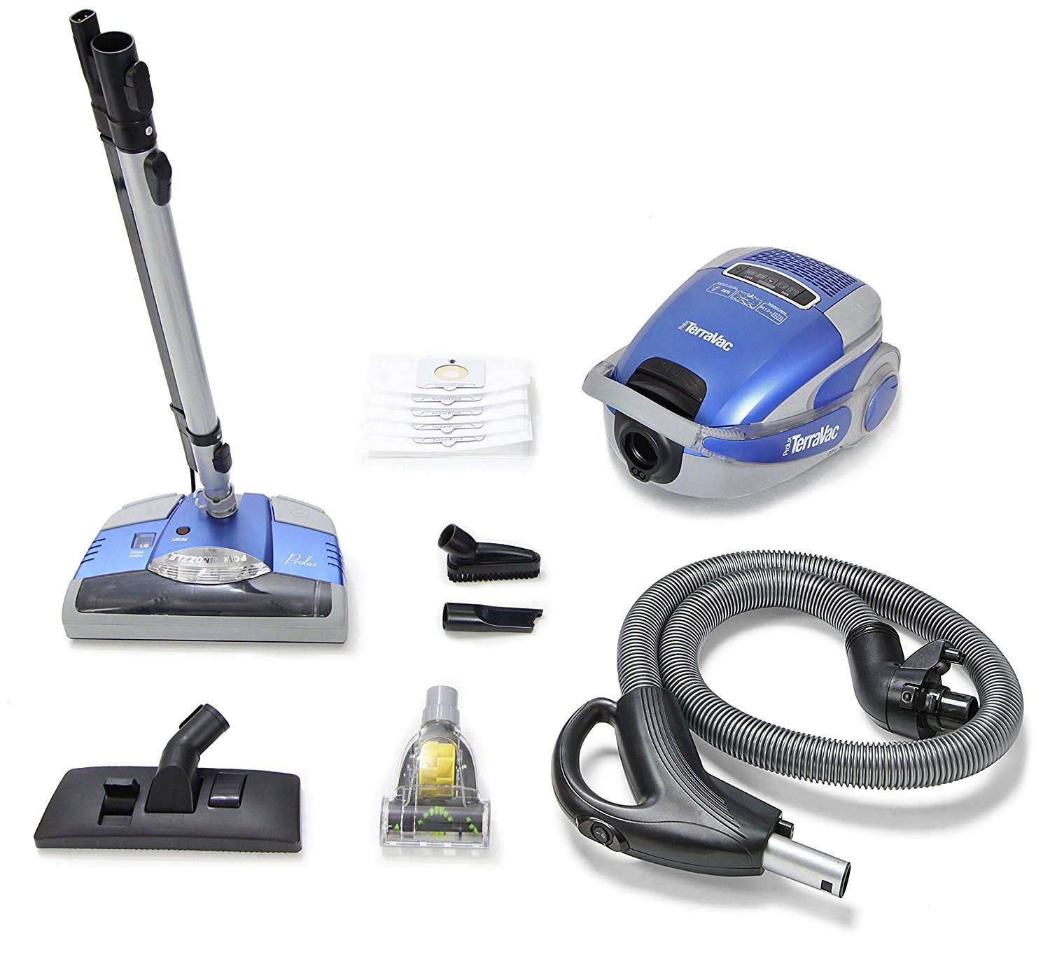 Blue Prolux TerraVac 5 Speed Quiet Vacuum Cleaner with Sealed HEPA ...