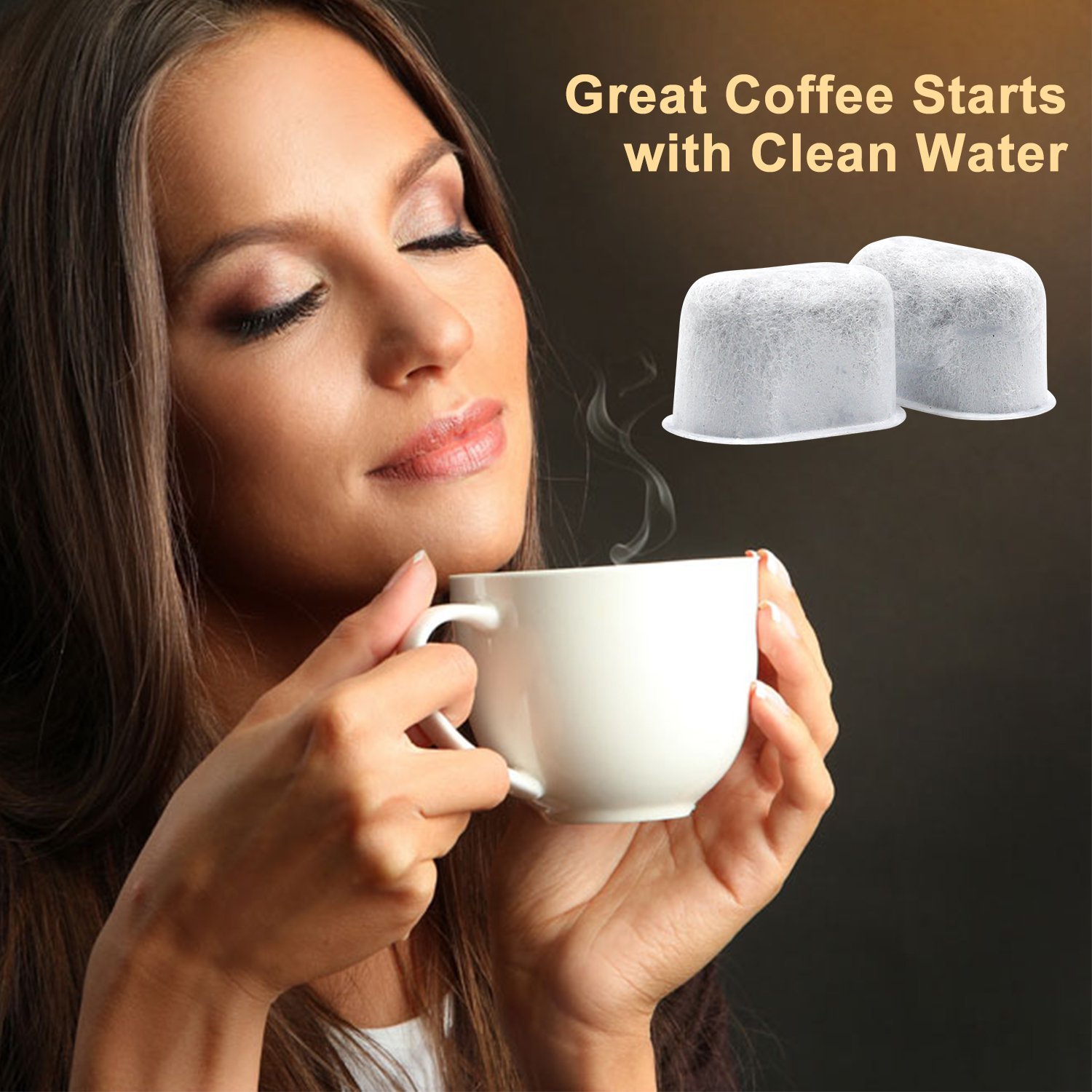 Possiave Charcoal Water Filters, Replaces Keurig 05073 12 Pieces a Pack，Works for K40, K45