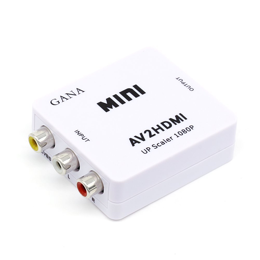 GANA Full HD RCA/AV 3RCA CVBS Composite Video Female AV to HDMI