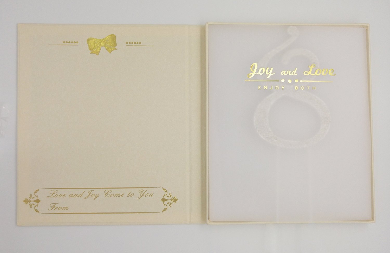 LOVENJOY Gift Box Pack Cross Rhinestone Crystal Gold Cake Decoration