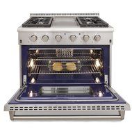 Kucht KRG3609U 36" Professional-Class Natural Gas Range with 5.2 cu. ft. Convection Oven, 4 Top Burners, Griddle... N5