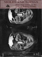 FACE MASK chocolate candy mold &copy; Molding Instruction + Set of 2