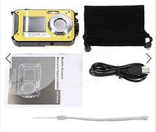 Amkov W599 24MP 2.7 Inch Double Screen Waterproof Anti-shake 16X Zoom 1920x1080 HD Camera N4
