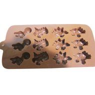 1 X Dinosaur Silicone Baking Non-stick Flexible Mold Muffin Pan Ice Tray, 12 Dinosaurs Chocolate Brown N5