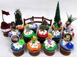 Legend of Zelda Birthday CUPCAKE Topper Set Featuring Link, Zelda, Phantom, Bryne, Anjean, Chancellor Cole, Big... N4