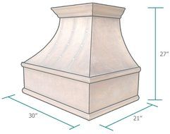 Copper Best H7 302127L Copper Range Hood Vented through Roof or Wall Easy Install