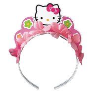 Amscan Adorable Hello Kitty Balloon Dreams Tiara Birthday Party Favors (1 Piece), 5&quot; x 3&quot;, Pink