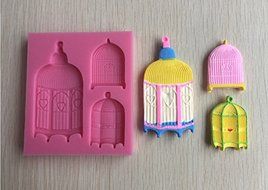 Anyana Birdcage Silicone Fondant Mold Cake Decorating Pastry Gum Pastry Tool Kitchen Tool Sugar Paste Baking Mould... N5