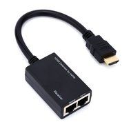 HDMI Extender Over RJ45 CAT5e CAT6 Cable UTP LAN Ethernet Balun Extender Repeater Cable-1080P 3D-30m