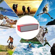 Blueone Outdoor Speaker HIFI Wireless Bluetooth Subwoofer Speakers for Cell Phones - Red N4