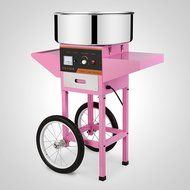 OrangeA 1030 Watts Stainless Steel Cotton Candy Machine with Cart and Cover &ndash; Pink N9