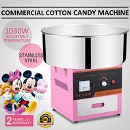 OrangeA 1030 Watts Stainless Steel Cotton Candy Machine with Cart and Cover &ndash; Pink N12