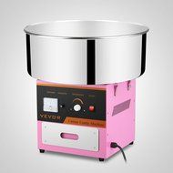 OrangeA 1030 Watts Stainless Steel Cotton Candy Machine with Cart and Cover &ndash; Pink N13