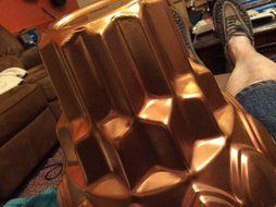 Enormous Copper Jello Cake Mold - OVER a HALF GALLON - a MOUNTAIN OF QUIVERY GOODNESS ! N3
