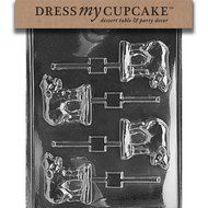 Dress My Cupcake Chocolate Candy Mold, Cow Lollipop